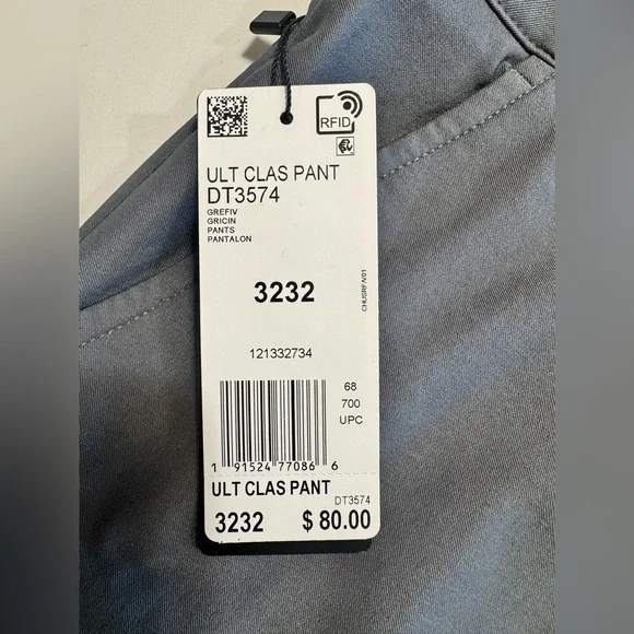 NWT Adidas DT3574 Men's Ultimate365 Classic Grey Golf Pants - Picture 4 of 10
